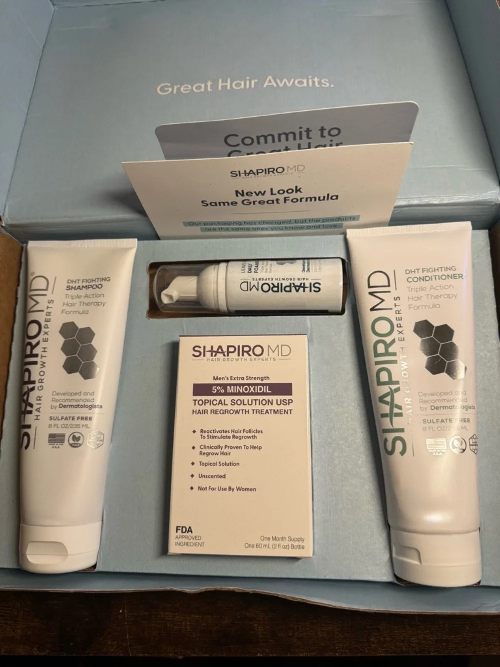 Shapiro md Men’s regrowth kit 4 piece set